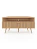 IDOMYA Factory Hoek-TV-meubel "Faustine" lichtbruin - (B)110 x (H)54 x (D)30 cm