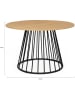 IDOMYA Essentials Stół "Adelle" w kolorze jasnobrązowo-czarnym do jadalni - wys. 75 x Ø 110 cm