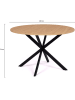 IDOMYA Essentials Stół "Soline" w kolorze czarno-jasnobrązowym - 76 x Ø 110 cm