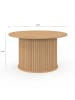 IDOMYA Factory Salontafel "Albane" lichtbruin - (H)40 x Ø 70 cm