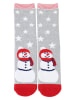 COTONELLA Socken in Grau/ Rot