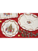 Easy Life Serveerplateau "Christmas Dance" wit/meerkleurig - Ø 32 cm
