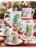 Easy Life 2er-Set: Tassen ''Christmas Gang'' in Weiß/ Grün - 350 ml