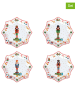 Easy Life 4-delige set: broodborden "Vintage Nutcracker'' wit/meerkleurig - Ø 16 cm