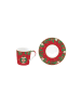 Easy Life 6-delige set: koffiekoppen "Jingle Bells" rood/groen/wit - 100 ml