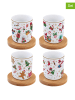 Easy Life 8-delige set: bekers ''Christmas Friends'' wit/lichtbruin/meerkleurig - 110 ml