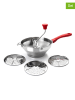Ibili 4-delige voedselzeefset zilverkleurig/rood