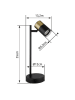 Globo lighting Tischleuchte in Schwarz/ Gold - (H)35 x  Ø 12 cm