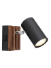 Globo lighting Wandleuchte  in Braun/ Schwarz - (H)12,5 cm