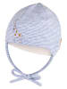 Sterntaler Bindemütze in Hellblau/ Weiß