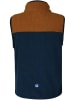 Peek U Fleece bodywarmer "Magner" lichtbruin/donkerblauw
