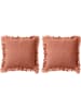 heine home Poszewki (2 szt.) w kolorze brązowoczerwonym na poduszkę