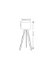 ABERTO DESIGN Standleuchte in Beige - (H)140 x Ø 38 cm
