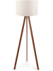 Opviq Standleuchte in Braun/ Creme - (H)140 x Ø 38 cm