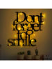 ABERTO DESIGN LED-Wanddekor "Dont Forget To Smile" - (B)70 x (H)67 cm