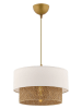 ABERTO DESIGN Hanglamp wit/beige - (H)65 x Ø 30 cm