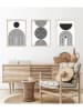 ABERTO DESIGN 3er-Set: Gerahmte Kunstdrucke