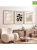 ABERTO DESIGN 3er-Set: Gerahmte Holzkunstdrucke