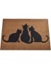 ABERTO DESIGN Deurmat "Kediler" bruin