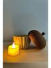 ABERTO DESIGN 2er-Set: Teelichthalter in Creme/ Braun