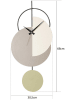 ABERTO DESIGN Wanduhr "Madeco" in Grün/ Hellgrau/ Creme - (B)30,5 x (H)68 cm