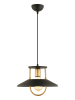 ABERTO DESIGN Hanglamp zwart/goudkleurig - (H)23 x Ø 30 cm