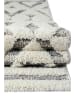 ABERTO DESIGN Hochflor-Teppich "Sevilla" in Creme/ Hellgrau