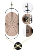 ABERTO DESIGN Wandklok lichtbruin/zwart - (B)29 x (H)77 cm