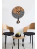 ABERTO DESIGN Wandklok lichtbruin/grijs - Ø 39 cm