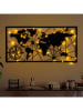 ABERTO DESIGN Led wanddecoratie "World Map" - (B)120 x (H)60 cm