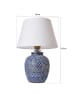 ABERTO DESIGN Tafellamp wit/blauw - (H)45 x Ø 30 cm