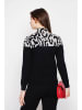 C& Jo Pullover in Schwarz/ Weiß