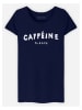 WOOOP Shirt "Caffeine Please" donkerblauw