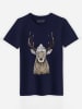 WOOOP Shirt "Let's Go Outside" donkerblauw