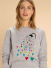 WOOOP Sweatshirt "Love Shower" in Grau