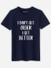 WOOOP Shirt "I don't get older" donkerblauw