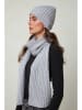 Soft Cashmere 2-delige set: muts en sjaal grijs