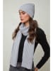 Soft Cashmere 2-delige set: muts en sjaal grijs
