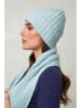 Soft Cashmere 2-delige set: muts en sjaal turquoise