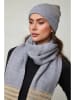 Soft Cashmere 2-delige set: muts en sjaal grijs