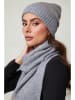 Soft Cashmere 2-delige set: muts en sjaal grijs