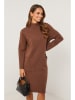 Soft Cashmere Gebreide jurk bruin