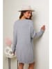 Soft Cashmere Gebreide jurk grijs