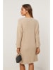 Soft Cashmere Sukienka dzianinowa w kolorze beżowym