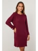 Soft Cashmere Sukienka dzianinowa w kolorze bordowym
