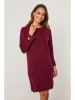 Soft Cashmere Strickkleid in Bordeaux
