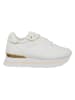Patrizia Pepe Leder-Sneakers in Weiß/ Gold