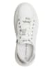 Patrizia Pepe Leder-Sneakers in Weiß/ Silber