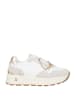 Patrizia Pepe Leder-Sneakers in Weiß/ Creme/ Gold