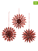 G. Wurm 12-delige set: decohangers "Snowflake" rood - Ø 10 cm